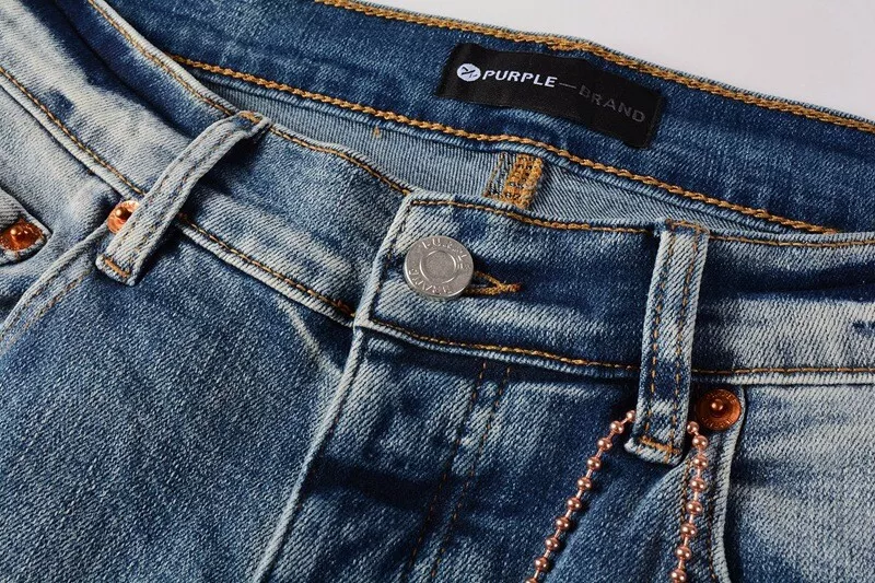 New purple brand men's personality Fashion Washed Destroyed New purple brand men's personality Fashion Washed Destroyed