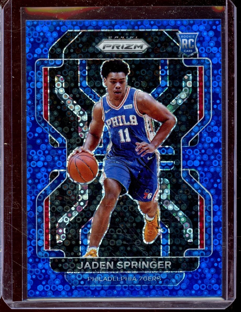 2021/22 Panini Prizm Fast Break Blue Jaden Springer Rc #317 (133/150)