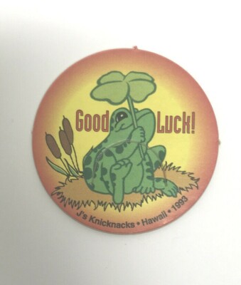 POG POGS Slammer Hawaii 1993 Milkcap POG Hawaii Good Luck Frog J's Knicknacks