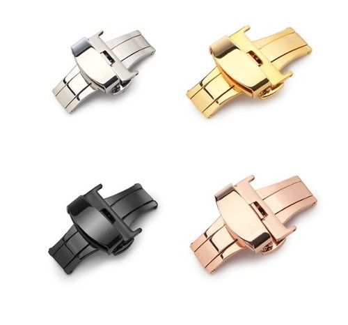 Boucle Déployante Papillon Acier Inoxydable - Largeurs 10 à 22mm, Neuf Avec étiquette