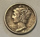 1918 Mercury dime ,  XF,  nice coin