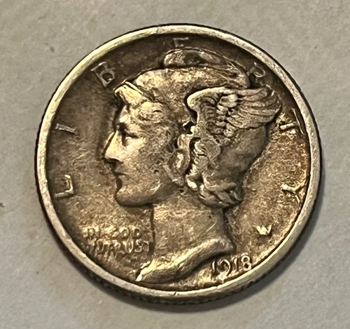 1918 Mercury dime ,  XF,  nice coin