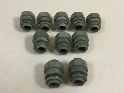 NEW, (LOT OF 10) SIGMA PRO CONNEX COMPRESSION CONNECTOR CONDUIT FITTING 3/4''