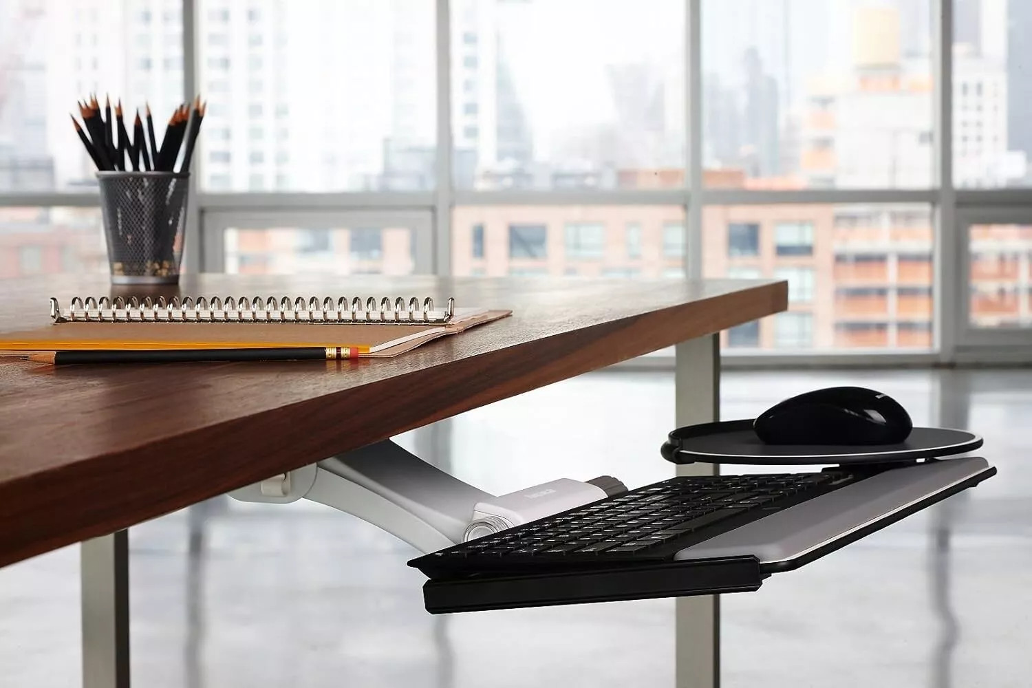 NEW - Humanscale 5G Series Mounted Keyboard System Mouse Pad Mechanism Black