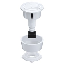 Toilet Flush Push Button UNIVERSAL Brass Copper Nickel Silver White Black Kit