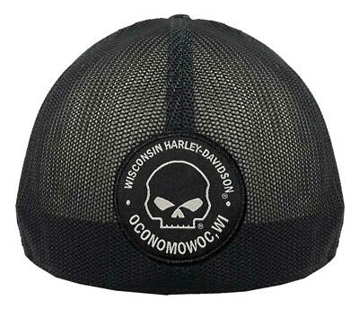 Harley-Davidson Men's Willie G Skull Logo Curved Brim Mesh