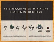 1999 Playstation Accessories Print Ad/Poster Console Controllers Video Game Art