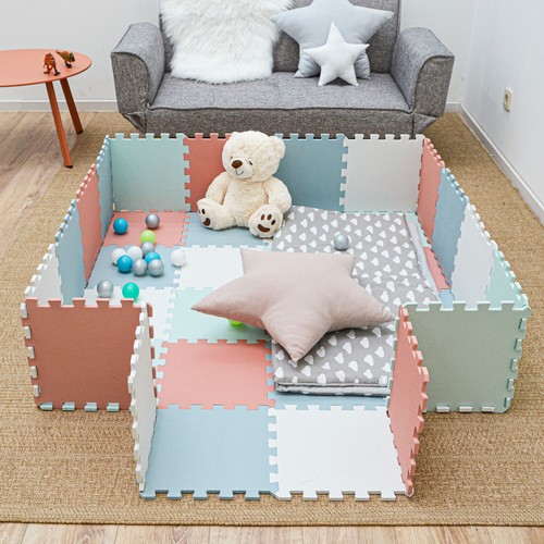 18 Teile Spielmatte Baby Puzzlematte - 30x30 Krabbelmatte Bodenmatte Kinderzimme - Bild 5 von 8