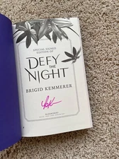 SIGNED Bookish Signs Defy the Night Stenciled Edges Embossed
