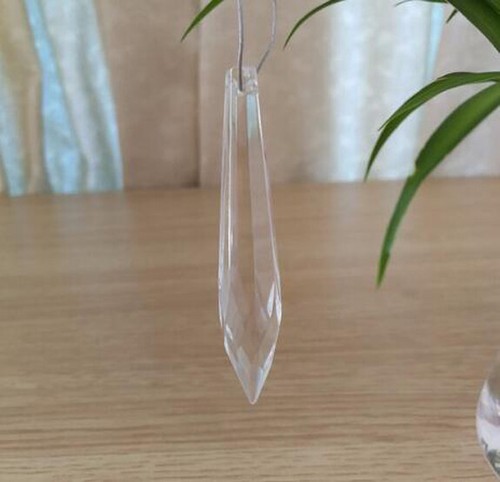 10Pcs 3'' 76mm U-DROP Prisms Pendant Crystal Chandelier Lamp Part Wedding Decor - Bild 2 von 4