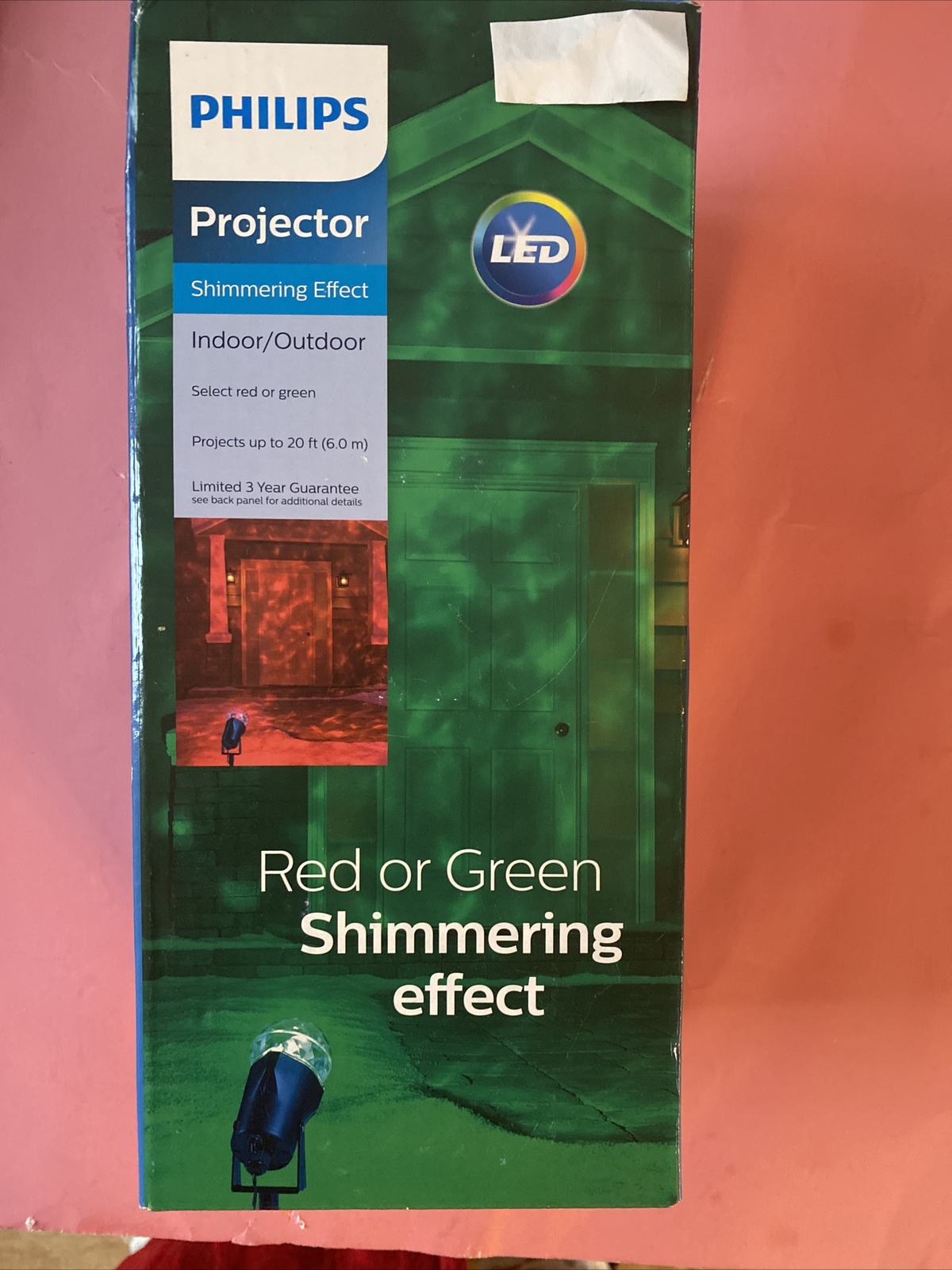 Philips LED Christmas Light Projector Red Or Green Shimmering Effect