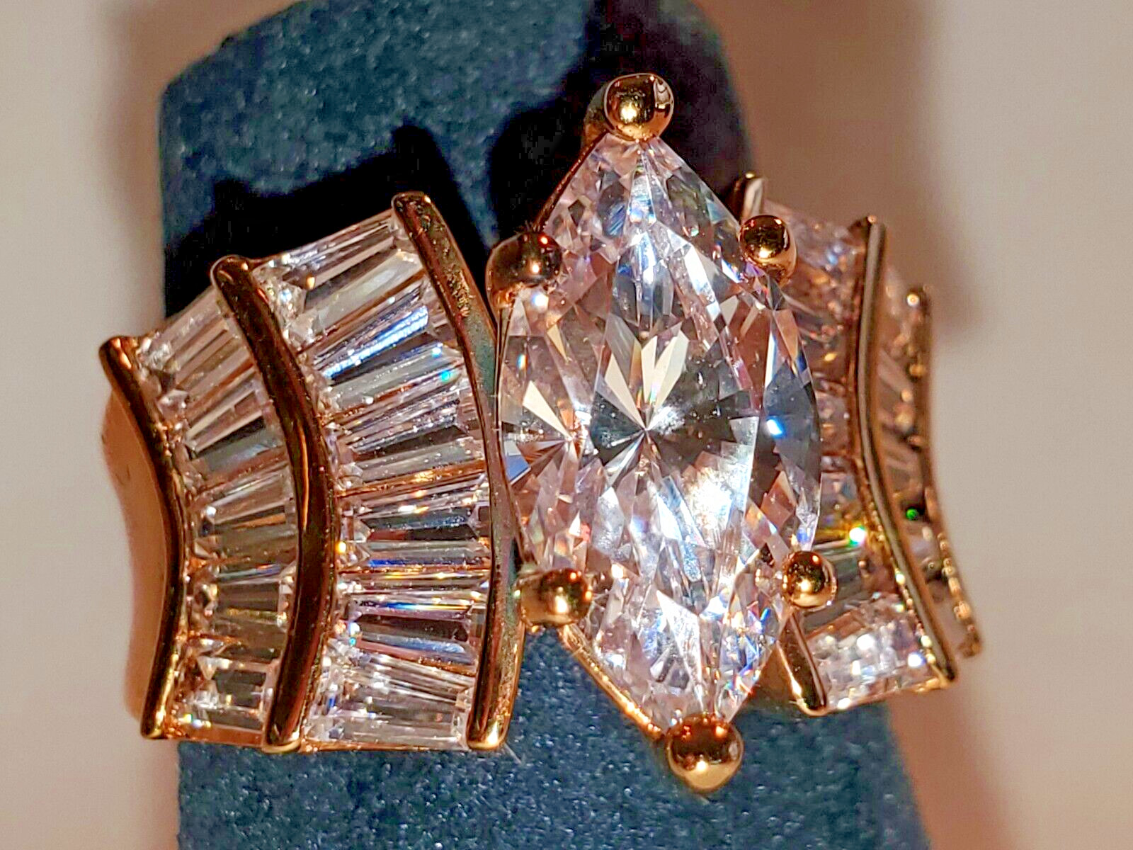 ABSOLUTE Statement Ring 925 STERLING SILVER CZ Sz… - image 4