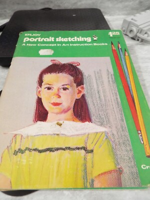 Enjoy Portrait Sketching Vintage Art Instruct Book Craftint Book No. 7