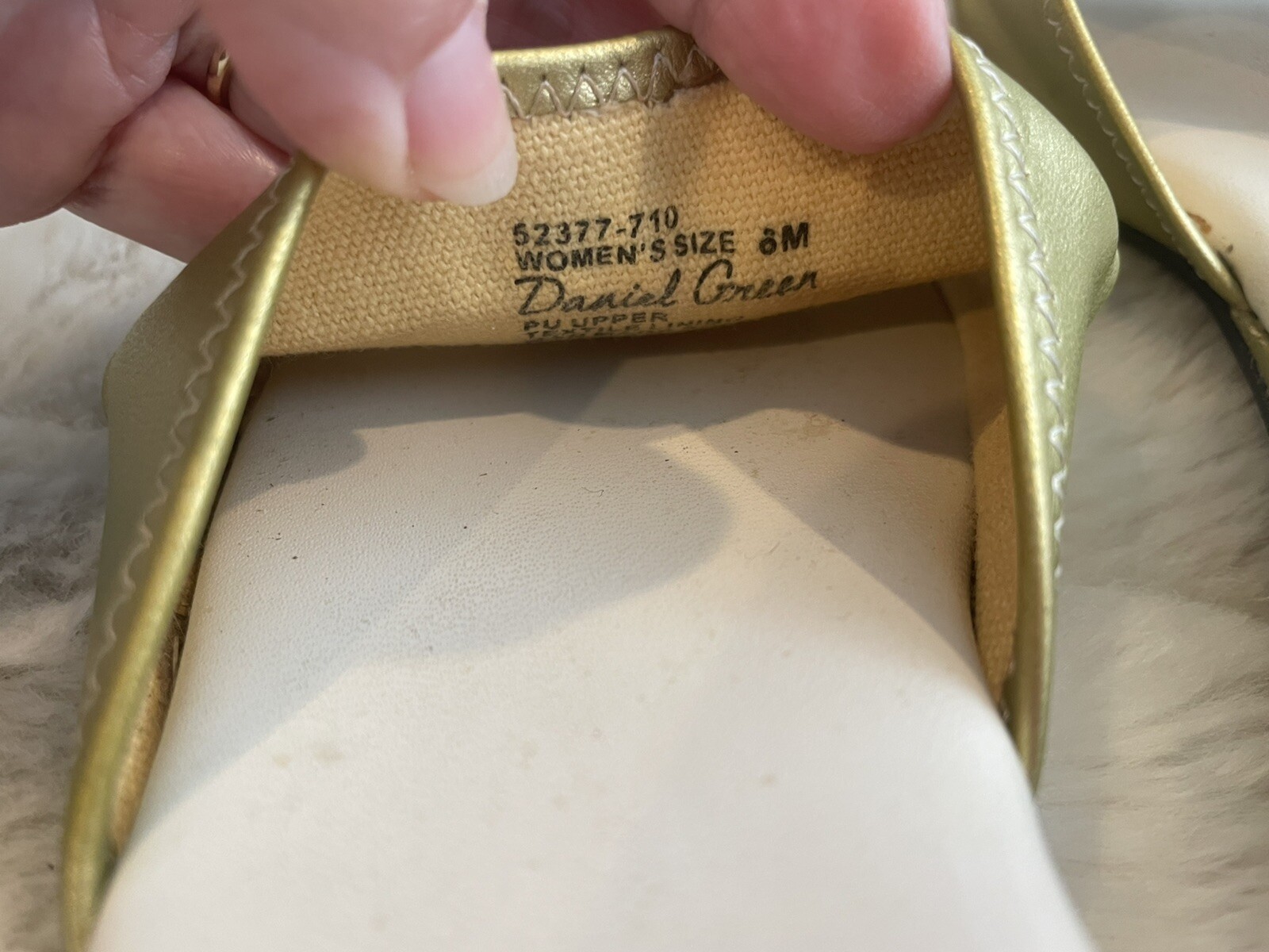 daniel green gold slippers