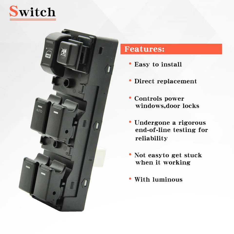 ✅Interruptor de control de ventana eléctrica maestro para Kia Sorento 2011 2012-2014 93570-2P100VA Foto 3 de 4