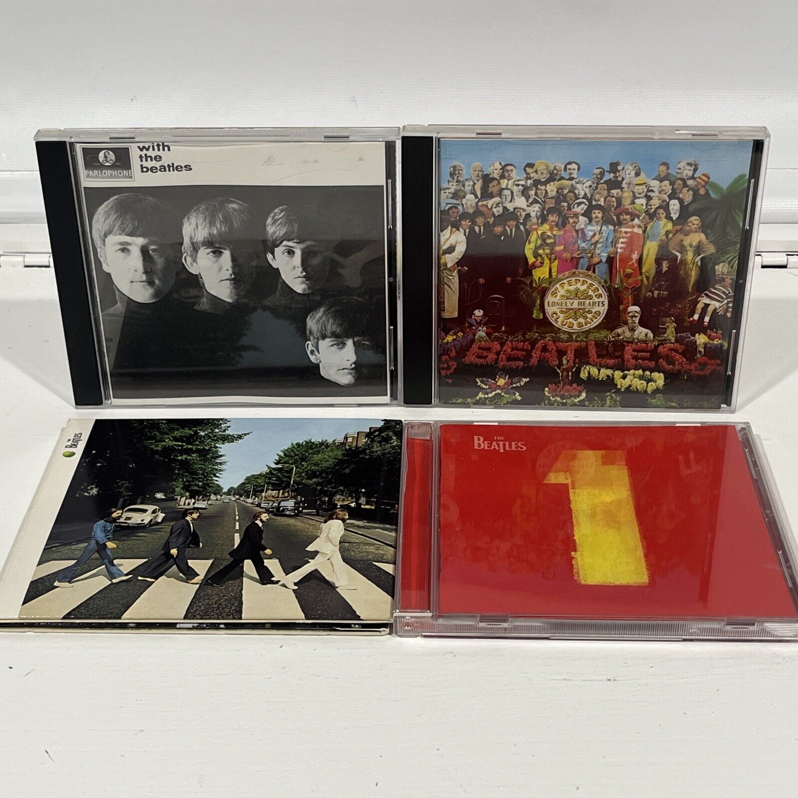 With The Beatles + Sgt. Peppers + Abby Road + 1 CD | 4 Album Lot