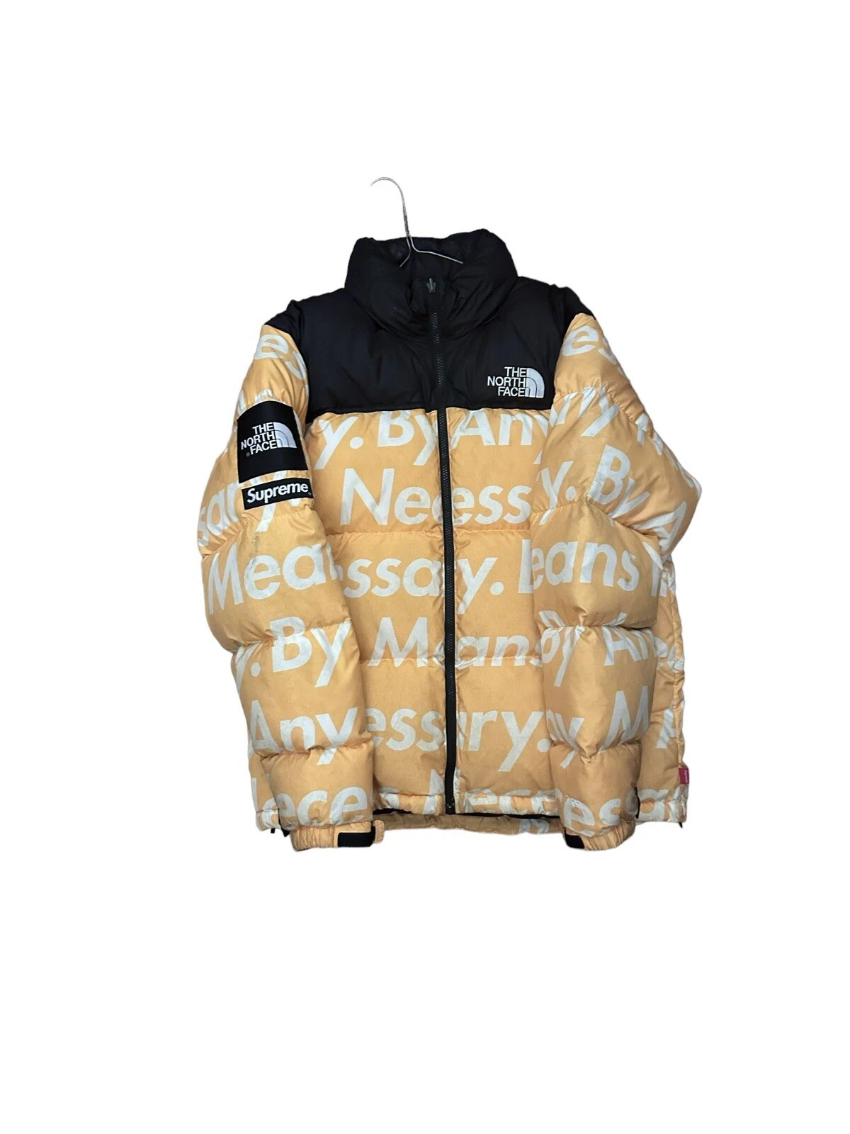 Supreme x The North Face par tous les moyens nécessaires jaune Nuptse M
