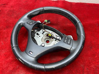 BMW 1/3 Series Perforated Leather M Sport Steering Wheel w/ Paddle Shifter OEM  