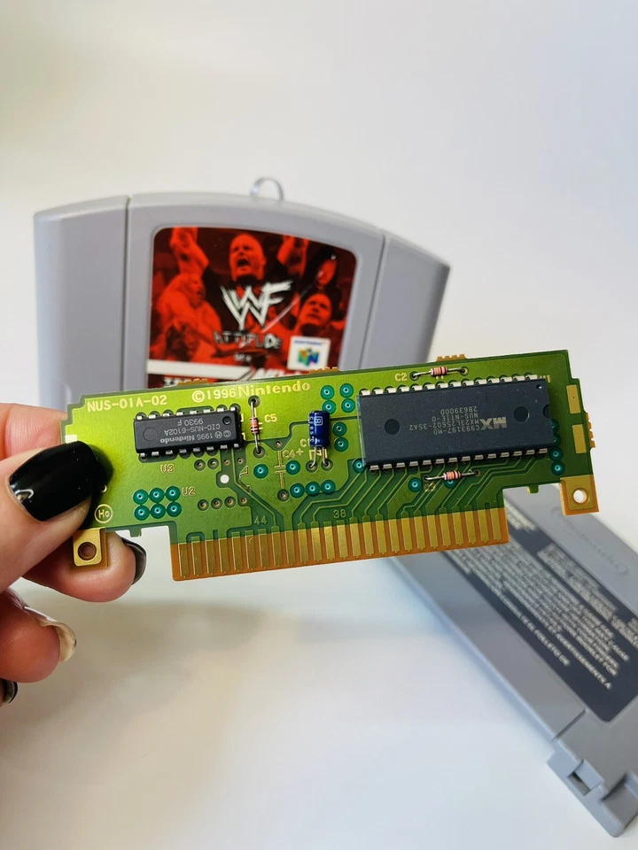 WWF Attitude N64 (Nintendo 64, 1999) AUTHENTIC Cartridge Works Polished Pins!! - Image 4 of 4