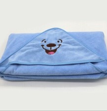 Blue Coral Thread Cartoon Bath Towel for Kids 90x90cm