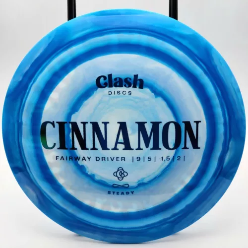 CLASH Discs Steady Ring Cinnamon. 174 Grams. Blue and White Swirls. Driver
