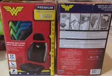 2X DC Comics Wonder Woman Sideless Seat Covers w Cargo Pocket Car Truck SUV New