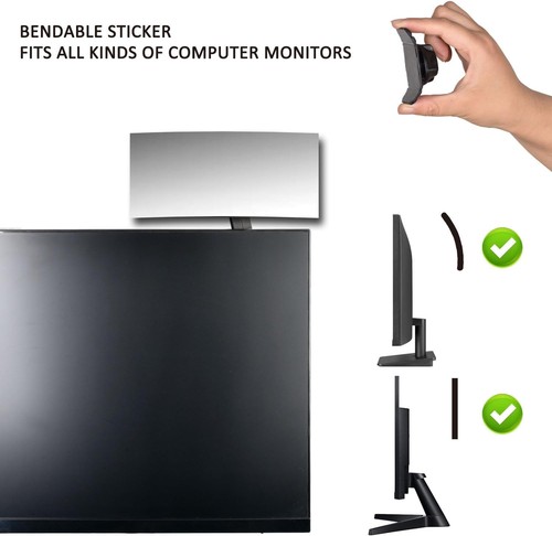 Acrylic Wide Angle Rear View Mirror for Cubicle Desk Computer PC Monitor to... - Picture 5 of 8