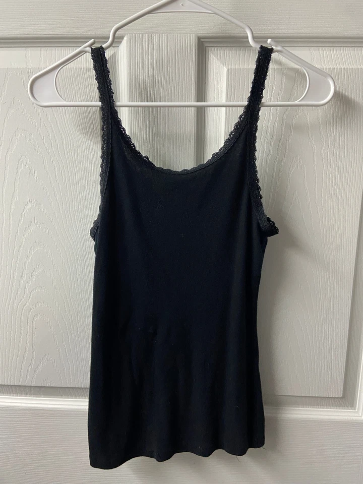 Mossimo Supply Co Cami Top Sweetheart Neckline Womens Small Black Lace Trimmed - Image 3 of 4