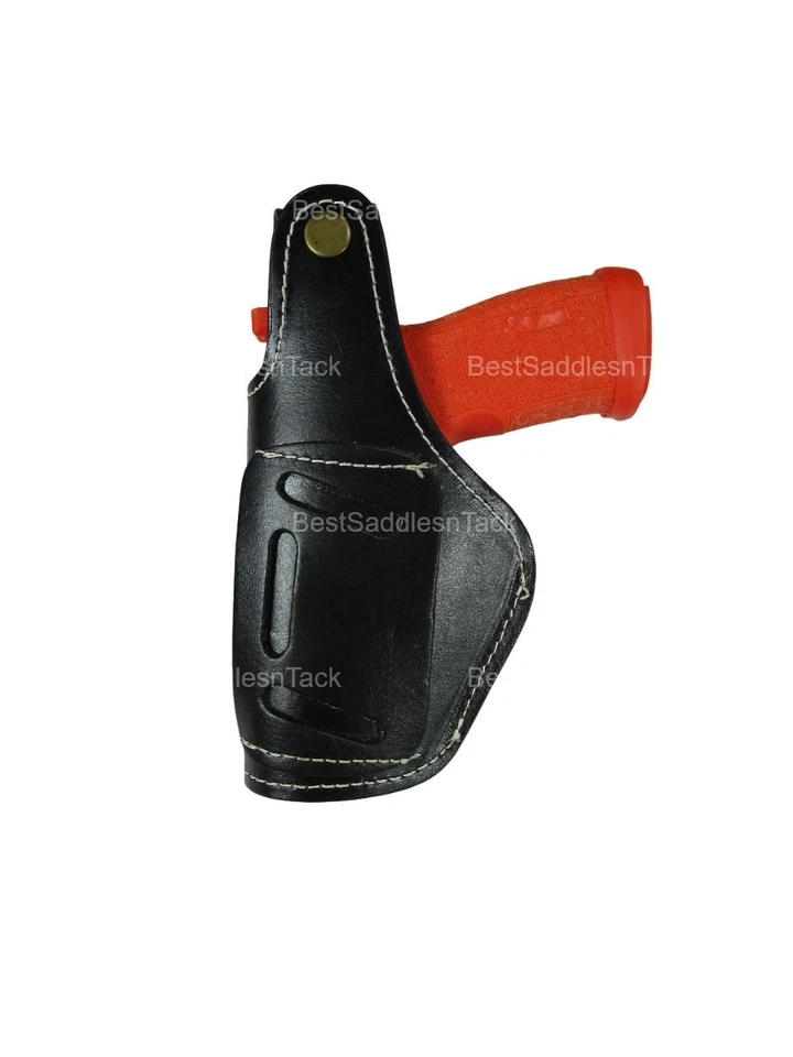 Leather Holster SIG 365 Fuse Basket Weave Tooled Thumb Retention 3 Way Carry OWB - Image 3 of 4