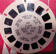 VIEW MASTER REEL - 141 HAND PRINTED -"ZION NAT'L PARK " GREAT SHAPE 1940