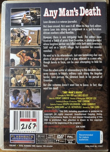DVD: Any Man's Death - 1990 South African Thriller Drama, The Search Has Begun - Picture 2 of 2
