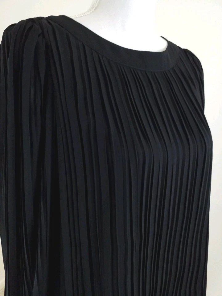 Dear Creatures~Mujer Talla S~Vestido Forrado con Funda a Cuadros Negro Manga 3/4 Formal. Foto 4 de 4