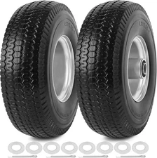 4.10/3.50-4" Flat Free Tires, 10 Inch Solid Tires 4.10/3.50-4 - 2P 