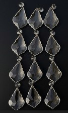 LOT OF 12 PIECES AAA CUT LEAD CRYSTALS PRISM CHANDELIER PARTS SEE PHOTOS
