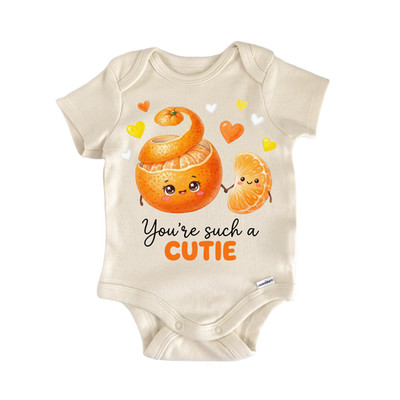 Fruit Pun Cutie Orange Newborn Baby Onesie  Bodysuit
