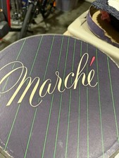 Vintage Marche Hat Box Round Decorative Rope Trim Mid Century Display Decor