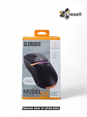 Glorious Model D3 Lightweight Wireless Gaming Mouse Optical InfinitePlay Battery