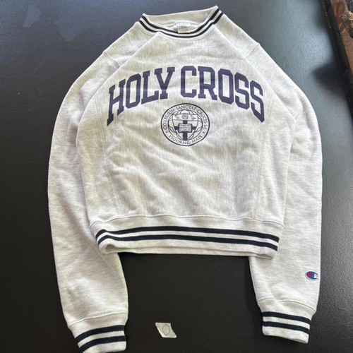 Vintage Champion Reverse Weave Holy Cross Striped Crewneck