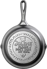 8 Inch Dolly Parton Pre-Seasoned Cast Iron Stamped Skillet - Black