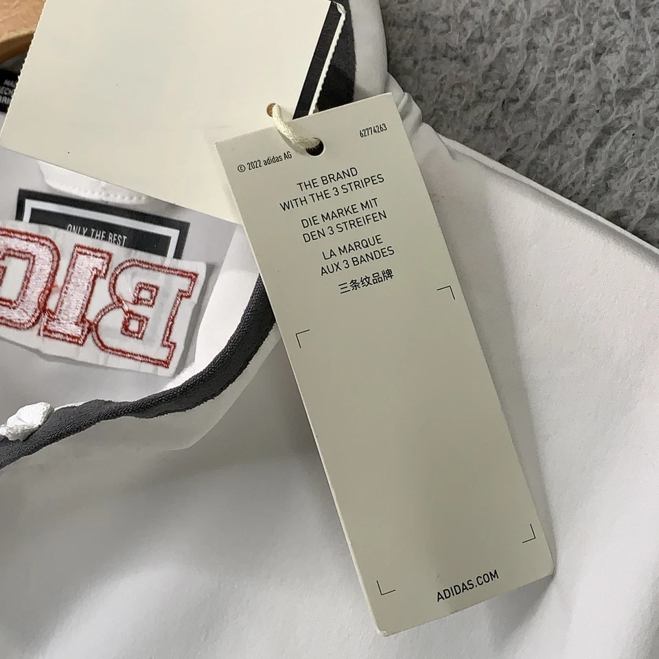 Chaqueta Rutgers Caballeros Escarlata Para Hombre Pequeña Blanca NCAA Gimnasia Adidas Big Ten Foto 4 de 4