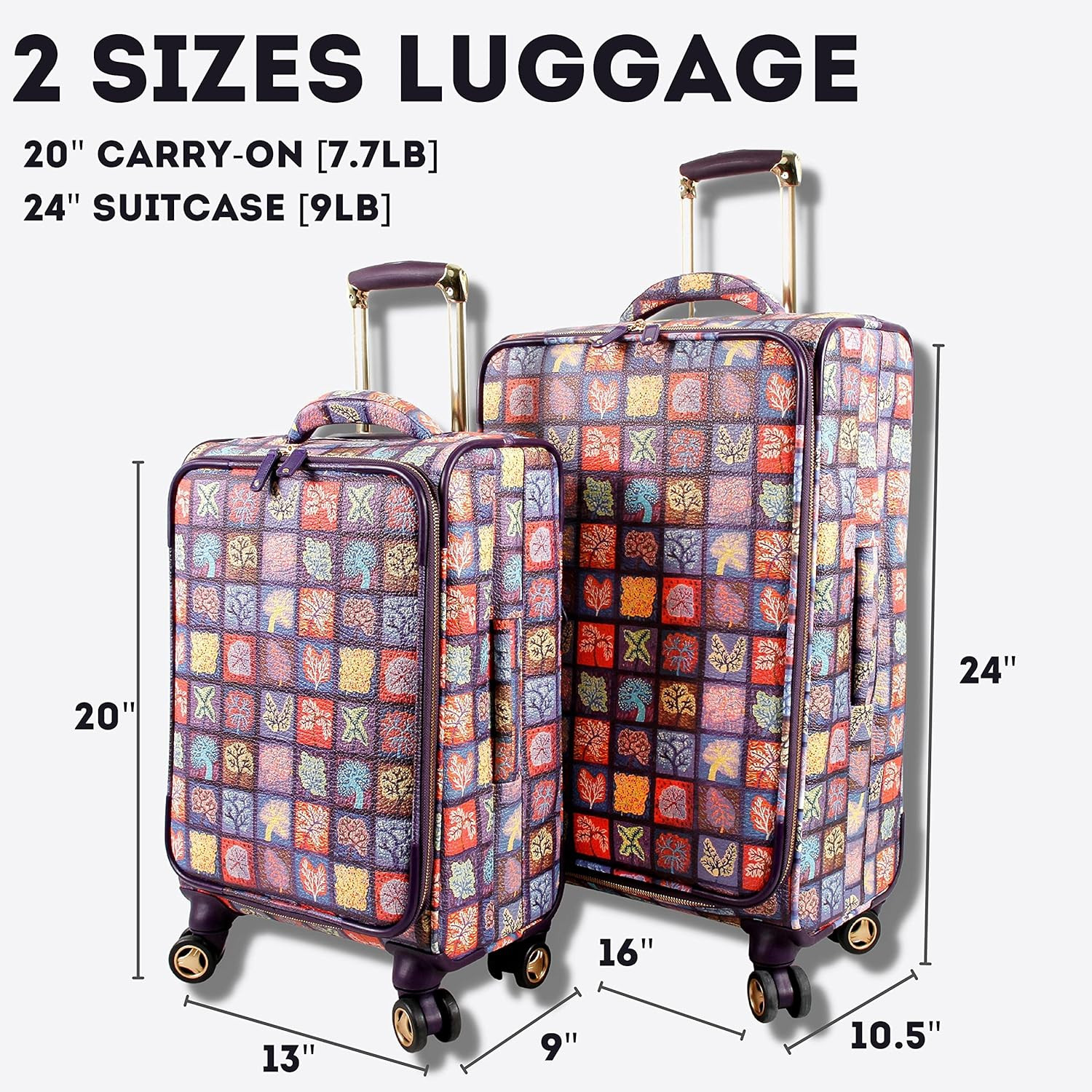 Bella Collaboration 2-Piece Luggage Set, Seasons, One Size