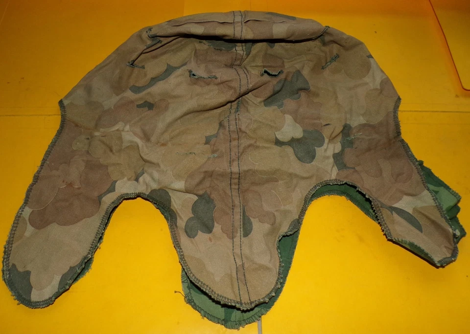 ARMEE AMERICAINE U.S :COUVRE CASQUE US M1 WOODLAND REVERSIBLE TAMPON 1974 - Photo 4/4