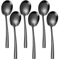 6 Pcs Stainless Steel Large Serving Spoons Big Serving Utensils for Buffet