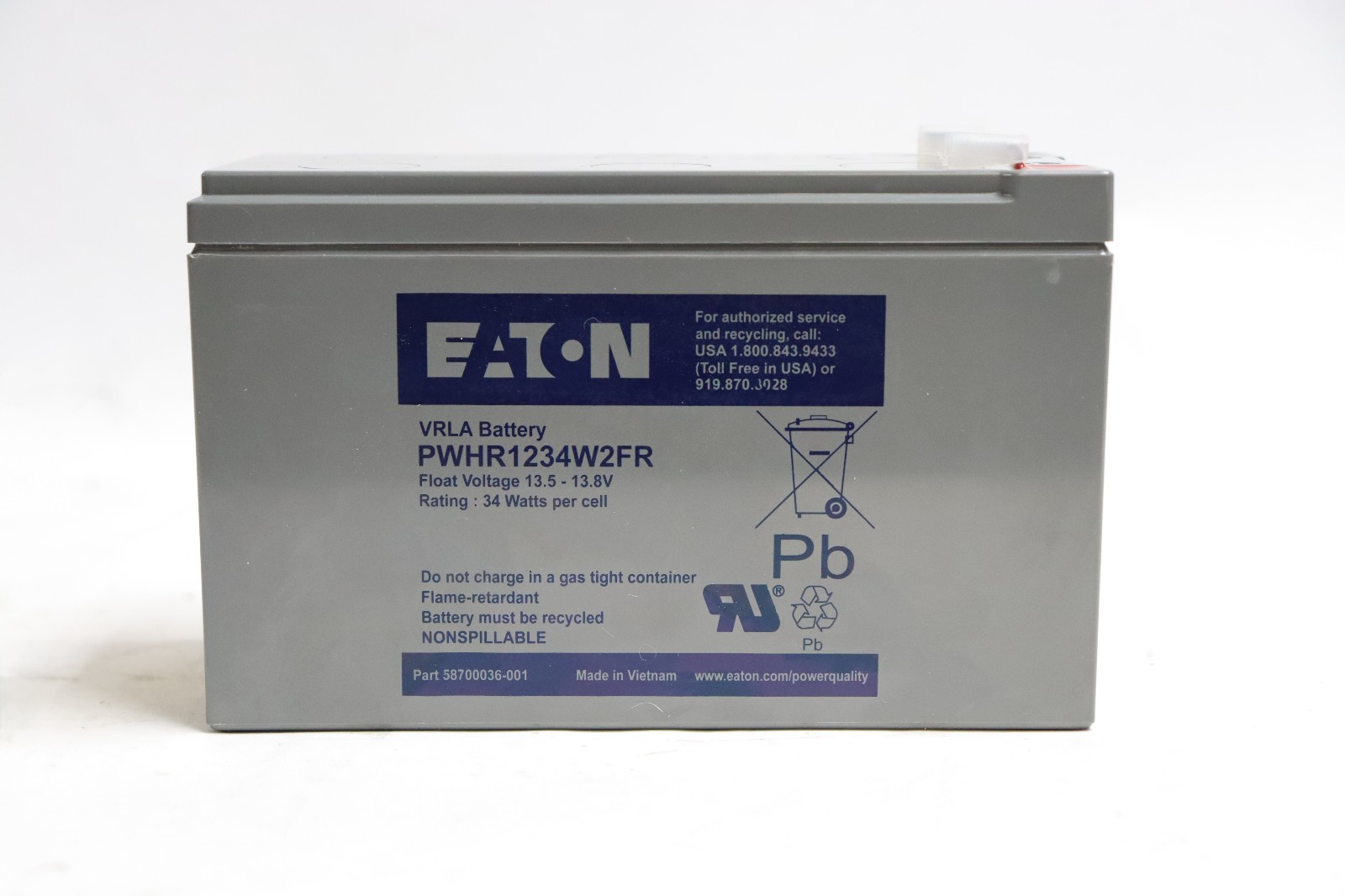 Eaton PWHR1234W2FR 12V 34 Watt VRLA Battery