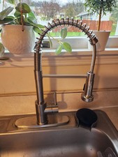 Commerial Kitchen Faucet with Pull Down Sprayer Stainless Steel Single Handle