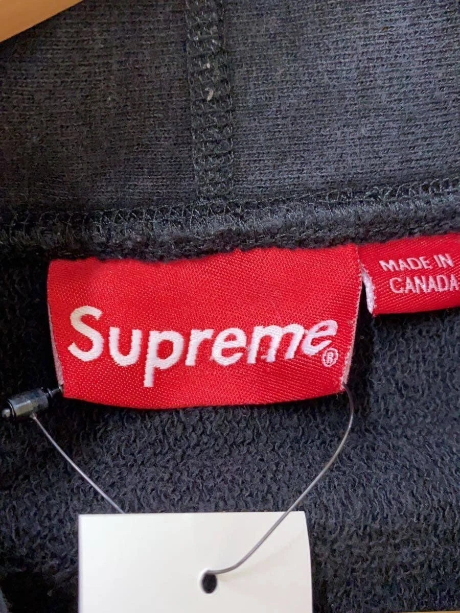 Felpa Supreme con cappuccio 15ss logo classico L cotone nero usata