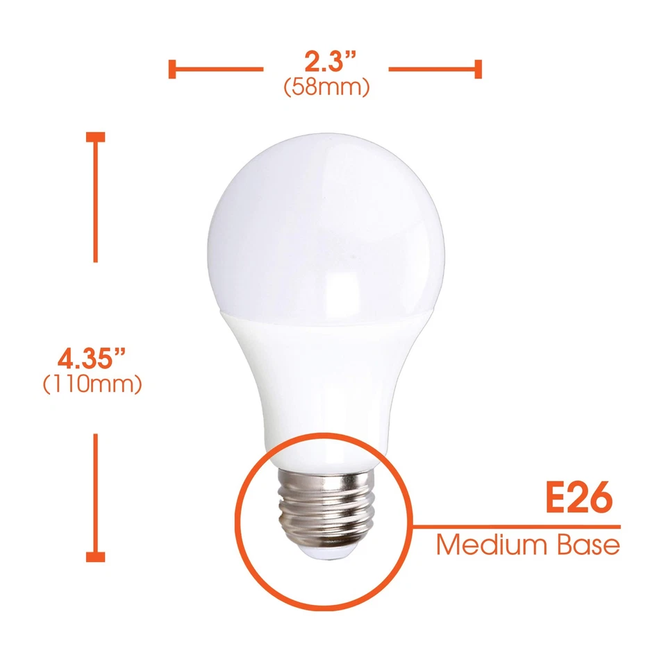 10W LED A19 Bulb 3000K Soft White 800 Lumens E26 12V Replacement for RVs Boats - Image 4 of 4
