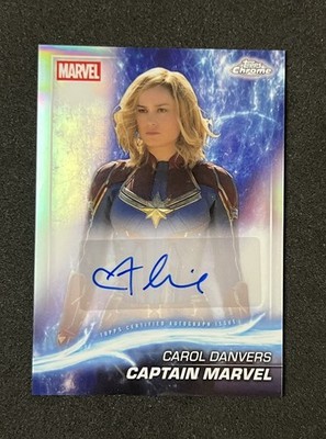 2025 Topps Chrome Marvel Studios Brie Larson Captain Marvel Auto 