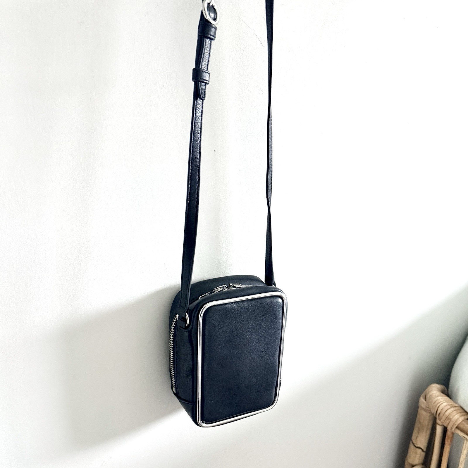 Alexander Wang Black Leather Rectangular Halo Cro… - image 2