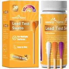 Easy@Home Lead Test Kit – 30 Rapid Testing Swabs with 30‑Second... 